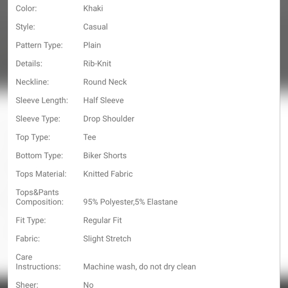 Plus Drop Shoulder Tee & Biker Shorts Set - Picture 5 of 8